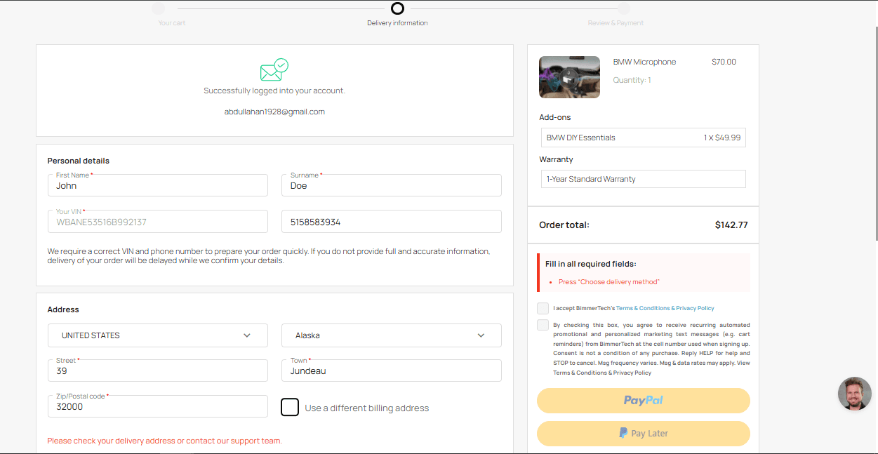 Secure Checkout Integration
