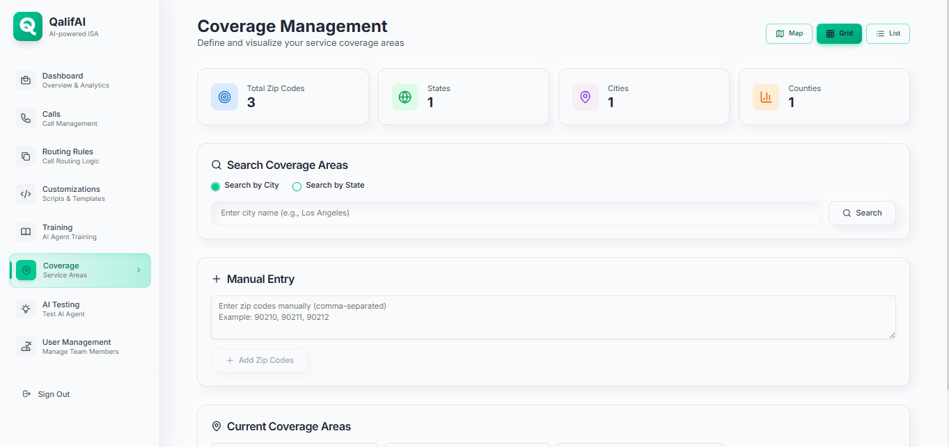 Area-Based Coverage Rules